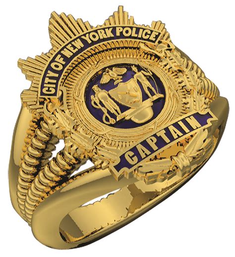 nypd badge rings